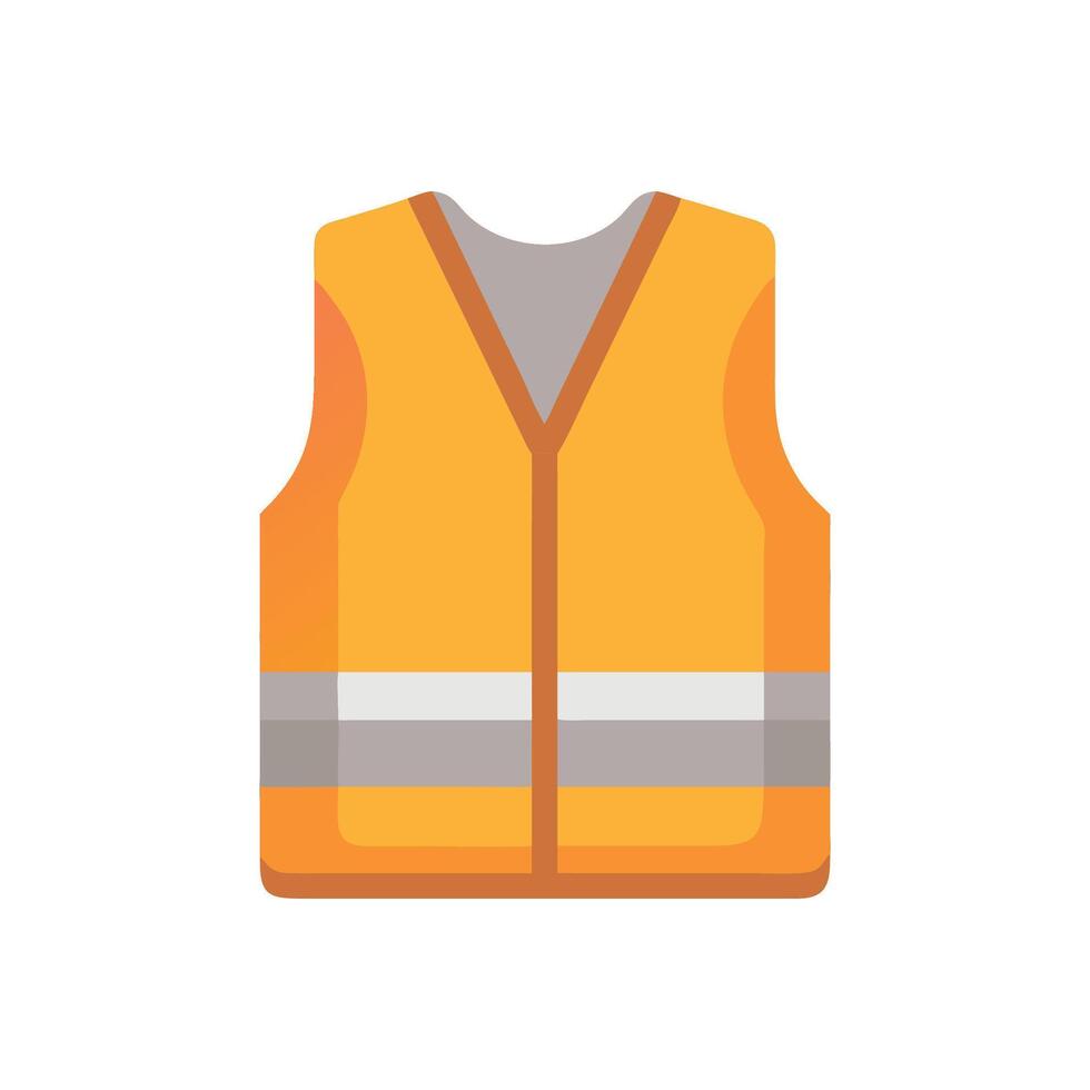 Cartoon style safety vest for construction worker visibility vector