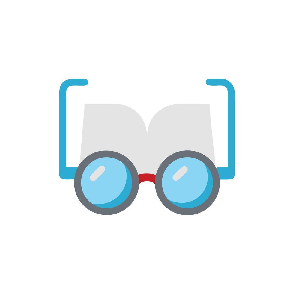 Abstract glasses reading concept on a White Background illustration vector