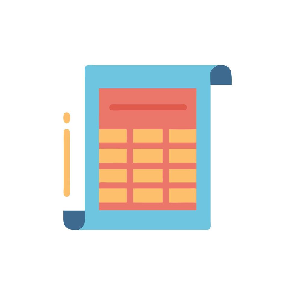 Abstract Illustration of Schedule with Pencil and Light Blue Background vector