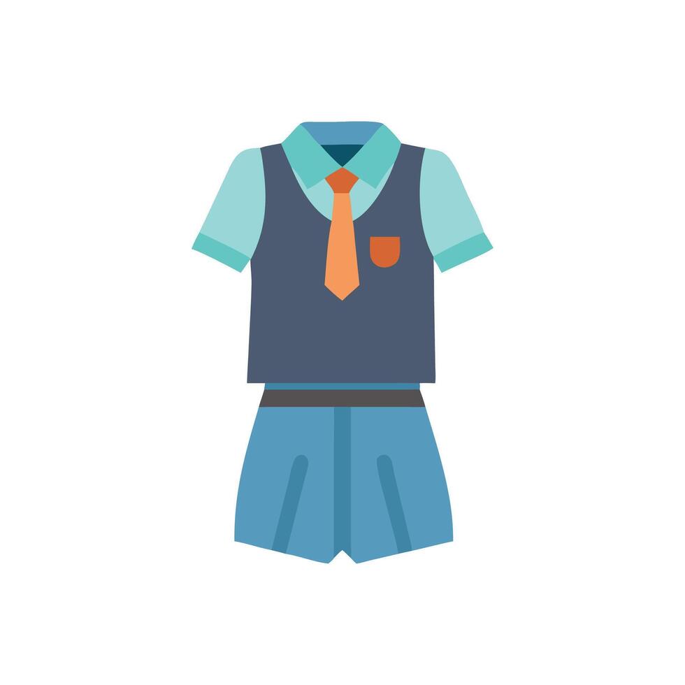 Flat illustration of a school uniform design vector