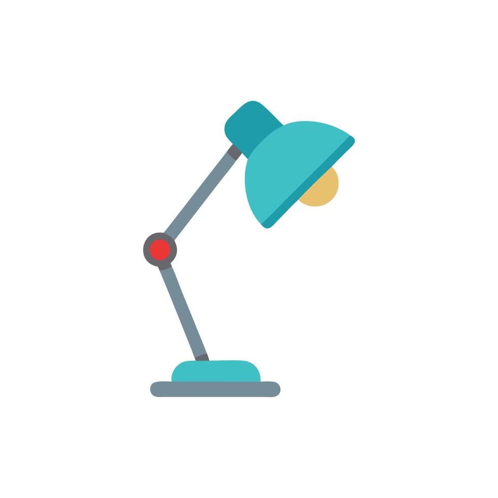 Illustration of a teal desk lamp with White Background vector