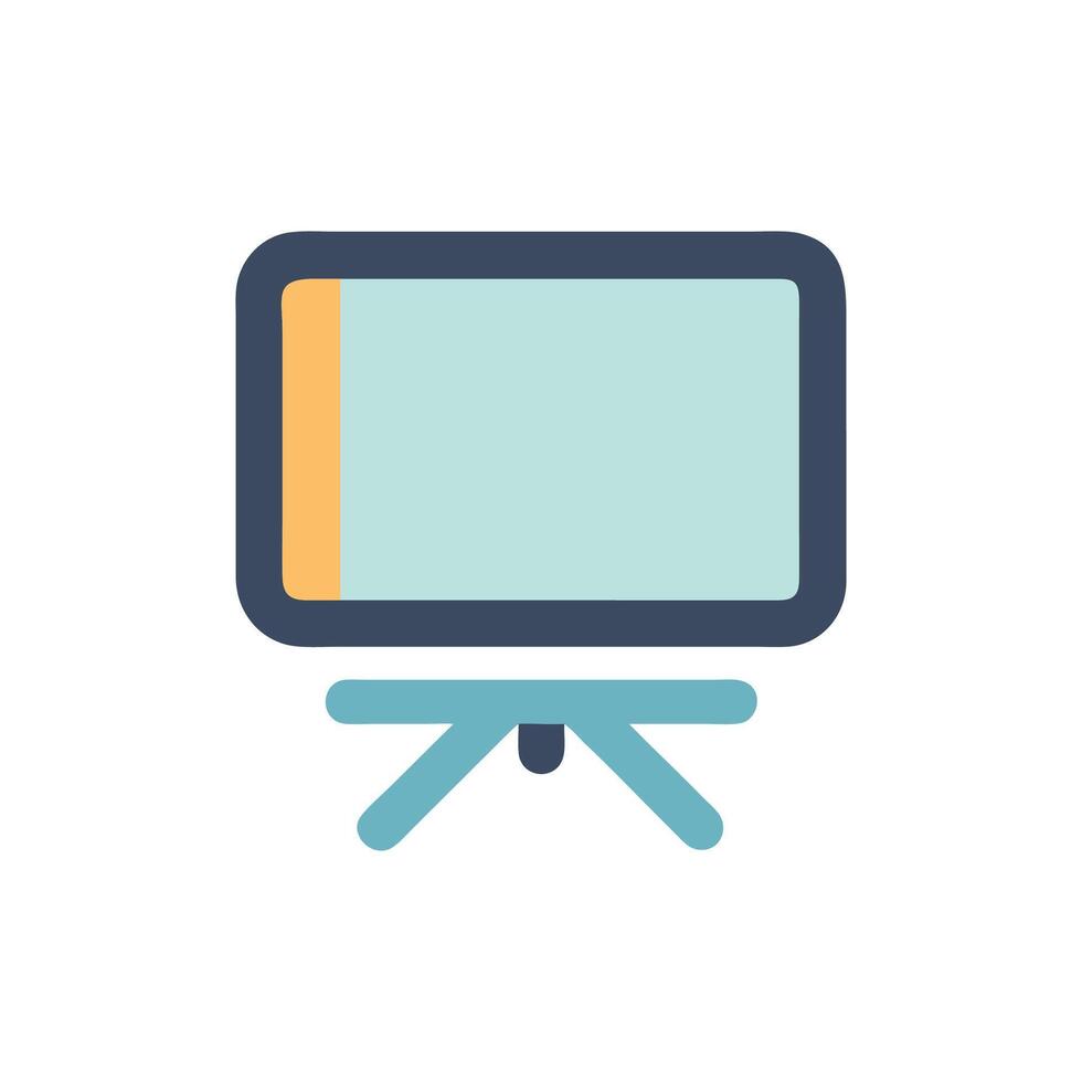 Flat presentation board stands for education and learning concept vector