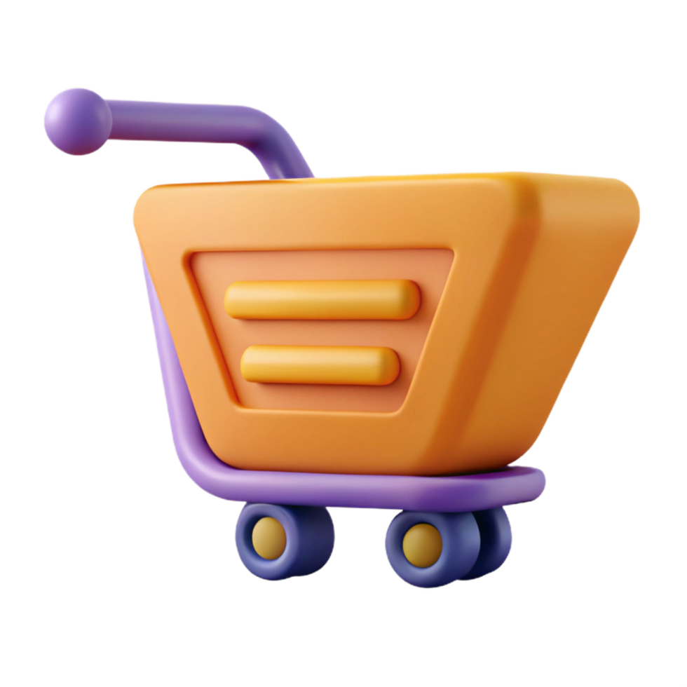 coveted retro A minimal shopping cart icon. Single-weight stroke, flat color with Scalable Design. top-tier png