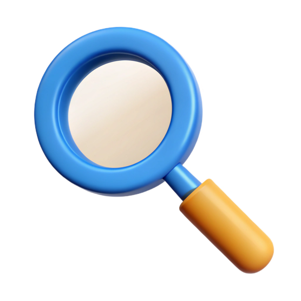 extraordinary signature Pictogram of a magnifying glass. Crisp edges, single-weight stroke, minimal design with Scalable Design. png