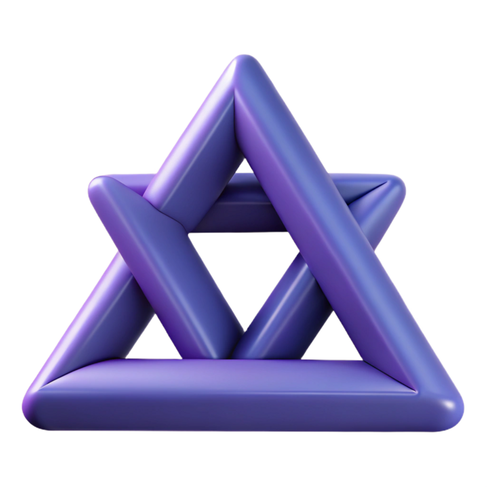 fascinating abstract Interlocking triangles, crisp edges, minimal design, flat color, with Scalable Design. premium png