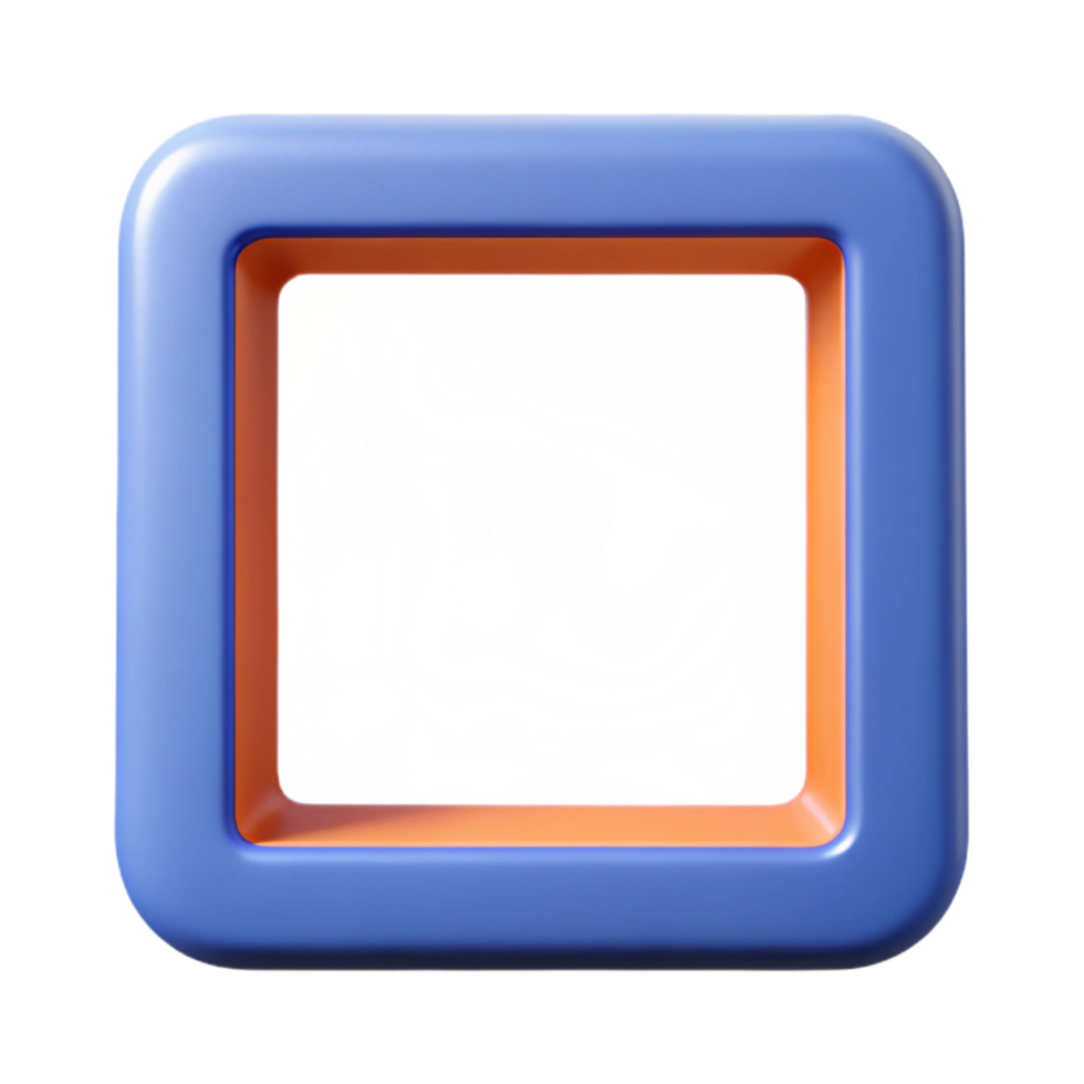 harmonious captivating Square frame with single-weight stroke, crisp edges, flat color, with Scalable Design. luxury png