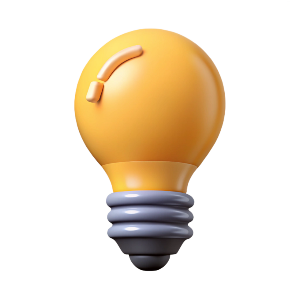 mysterious gorgeous Stylized light bulb, clean lines, minimal design, flat color, with Scalable Design. luxury png