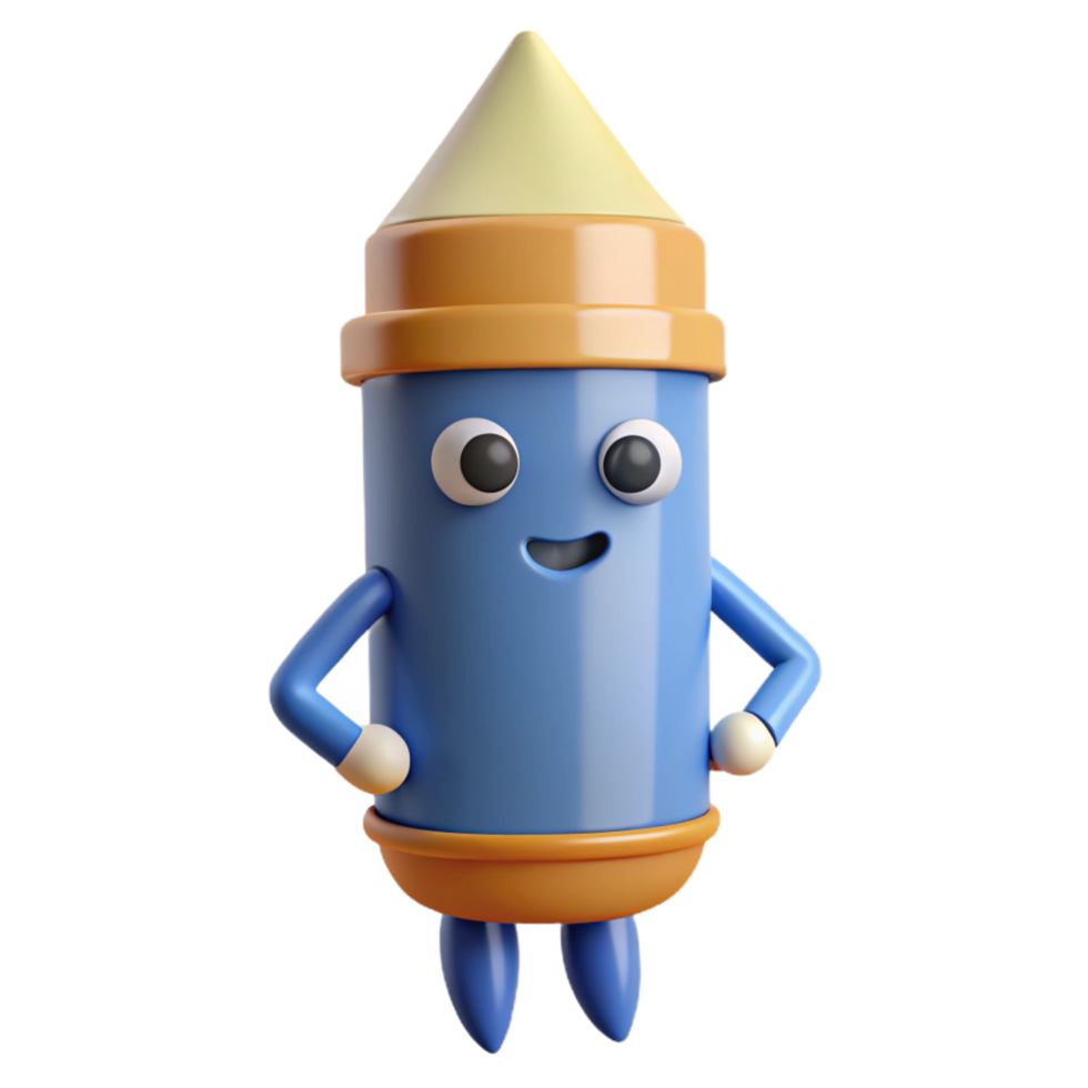 majestic harmonious elegant Pencil character with a conical tip. Crisp edges, clean lines, with Scalable Design. impeccable png