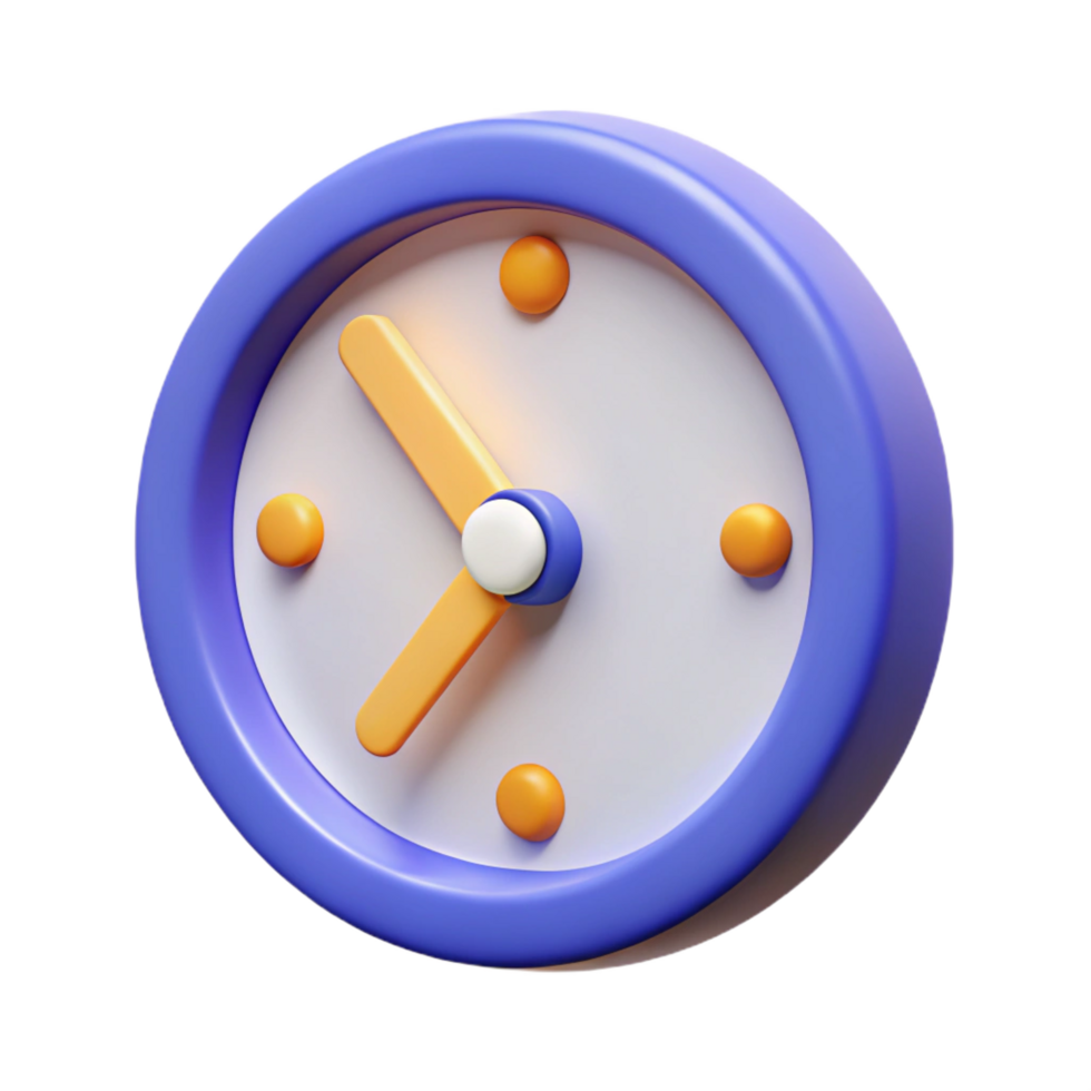 gorgeous minimalist Clock with clean lines and flat color. Minimal, with Scalable Design. flawless png