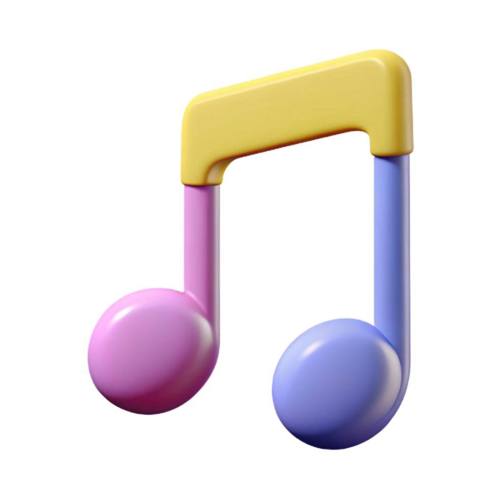 majestic minimalist Music note. Clean lines, single-weight stroke, flat color. Minimal design with Scalable Design. fine detail png