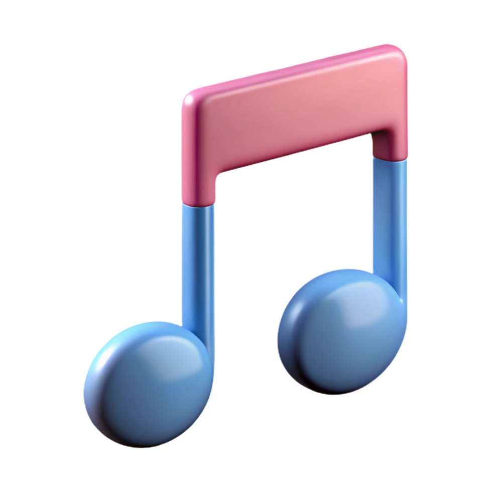 vibrant vintage Music note. Clean lines, single-weight stroke, flat color. Minimal design with Scalable Design. genuine png