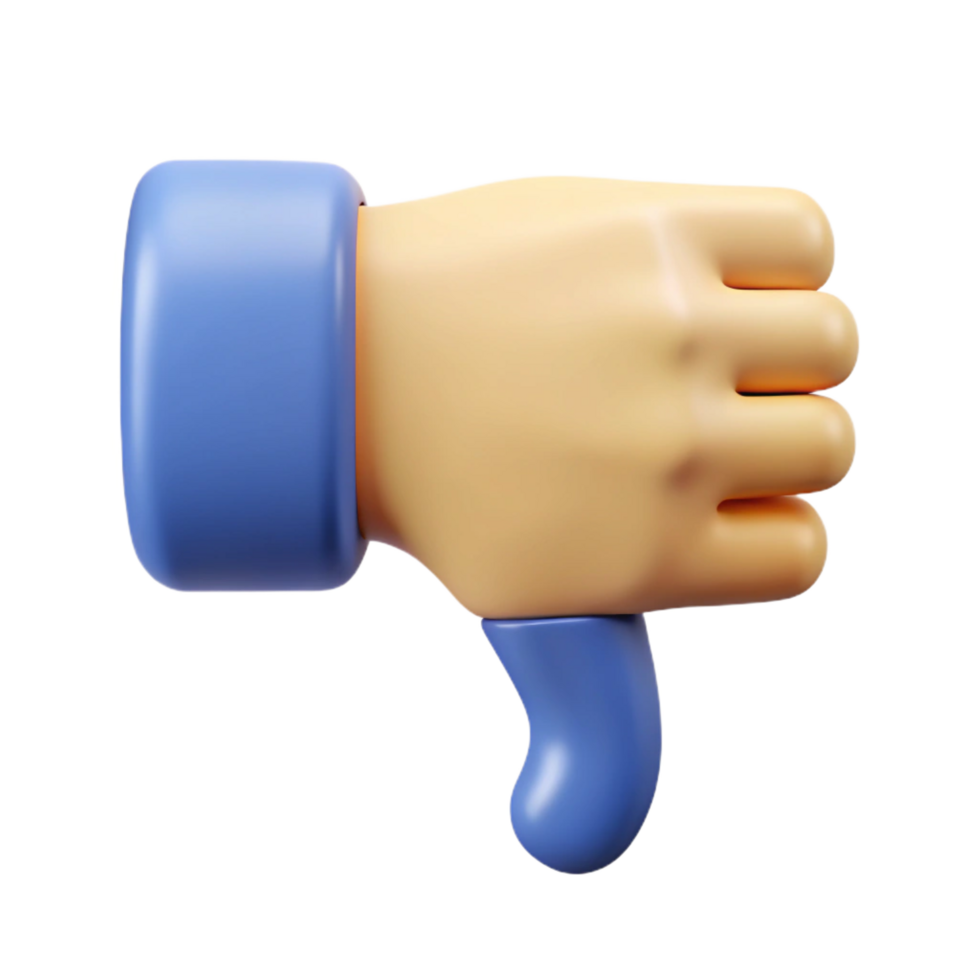 dramatic geometric Thumbs down icon. Crisp edges, flat color, single-weight stroke. with Scalable Design. crisp png