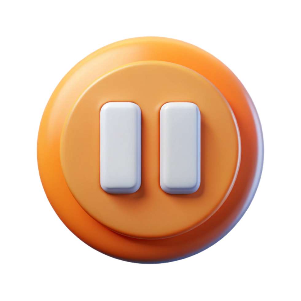 extraordinary nostalgic elegant Pause button icon. Crisp edges, clean lines, flat color. with Scalable Design. luxury png