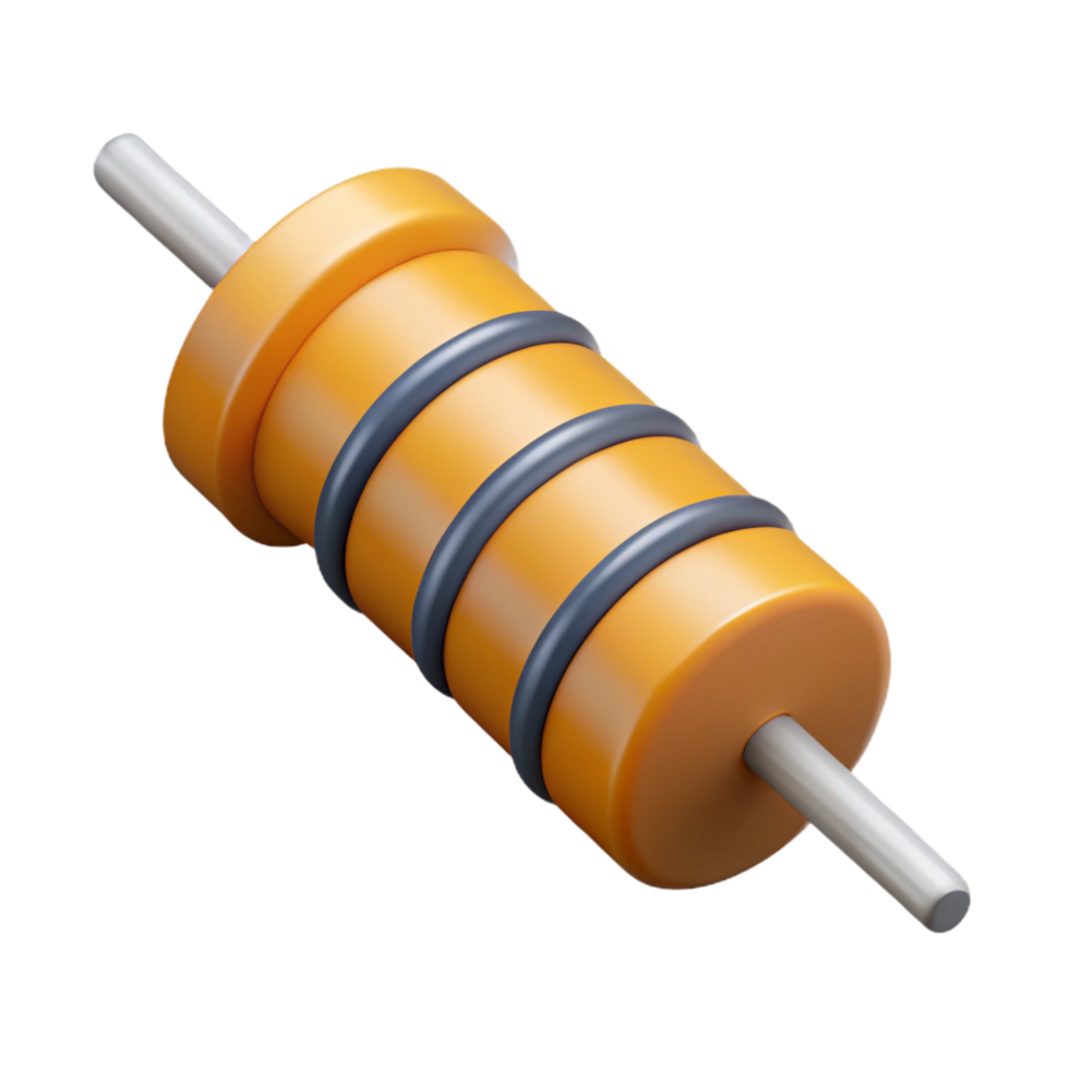 hypnotic acclaimed Symmetrical technical drawing of a resistor with minimal detail and flat color with Scalable Design. png