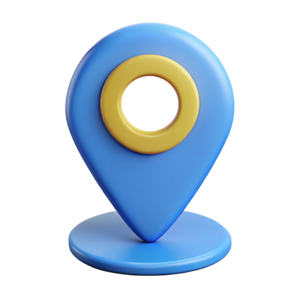 tranquil impressive Location pin icon. Clean lines, flat color, minimal design with Scalable Design. refined png