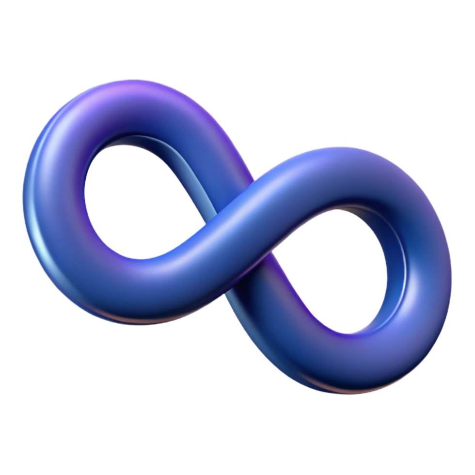 breathtaking unforgettable Abstract infinity symbol with sharp edges. Flat color, minimal with Scalable Design. png
