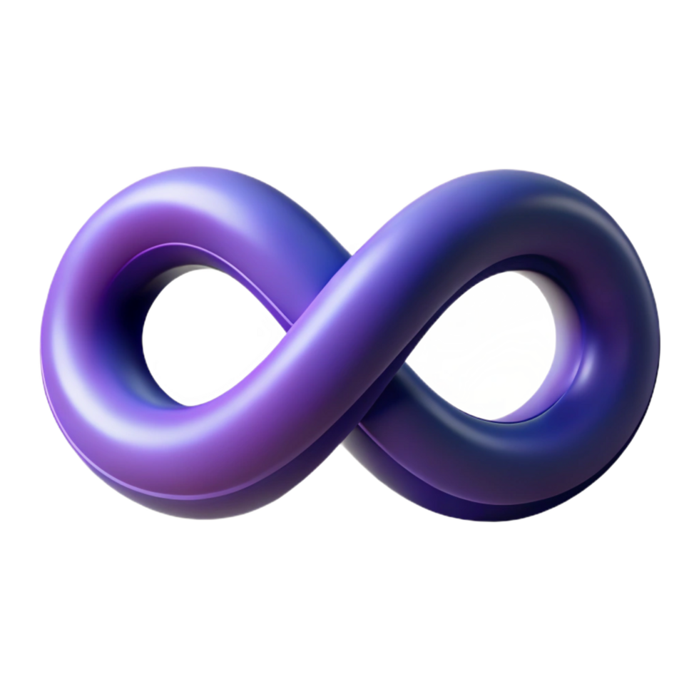 glorious iconic Abstract infinity symbol with sharp edges. Flat color, minimal with Scalable Design. png