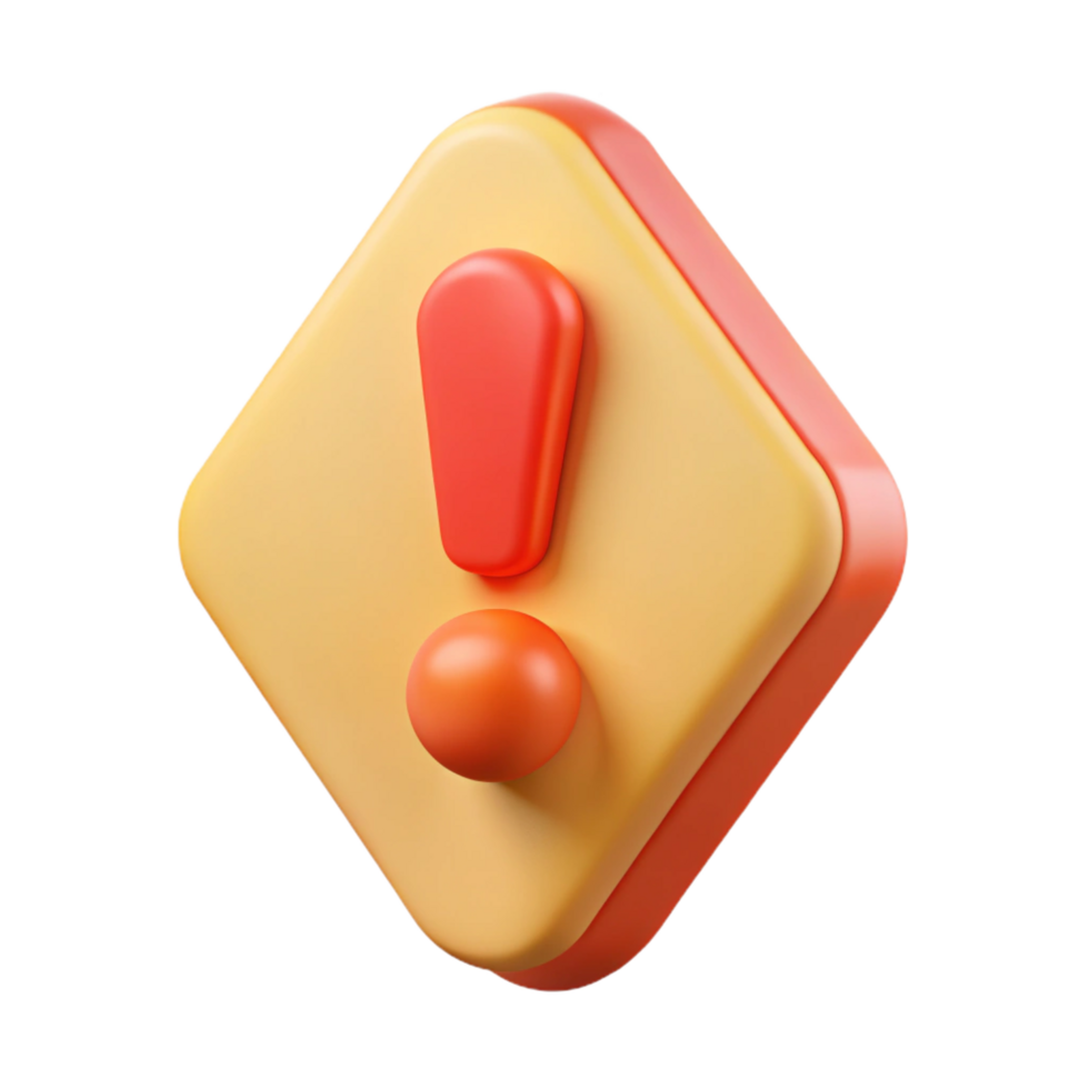 pristine urban Flat color exclamation point with sharp edges and clean lines with Scalable Design. sharp png