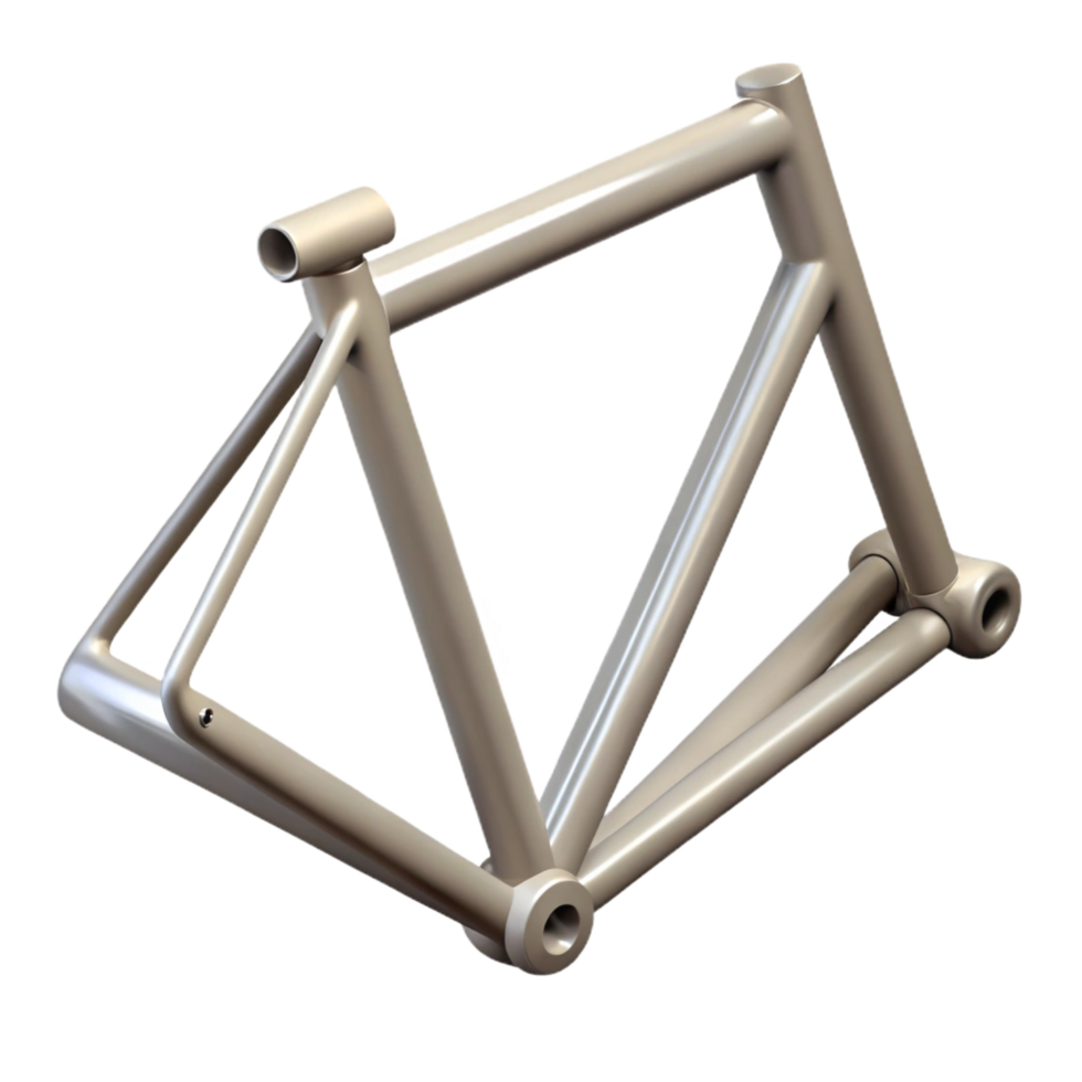 captivating nostalgic victorian Minimal technical drawing of a bicycle frame with crisp edges and with Scalable Design. authentic png