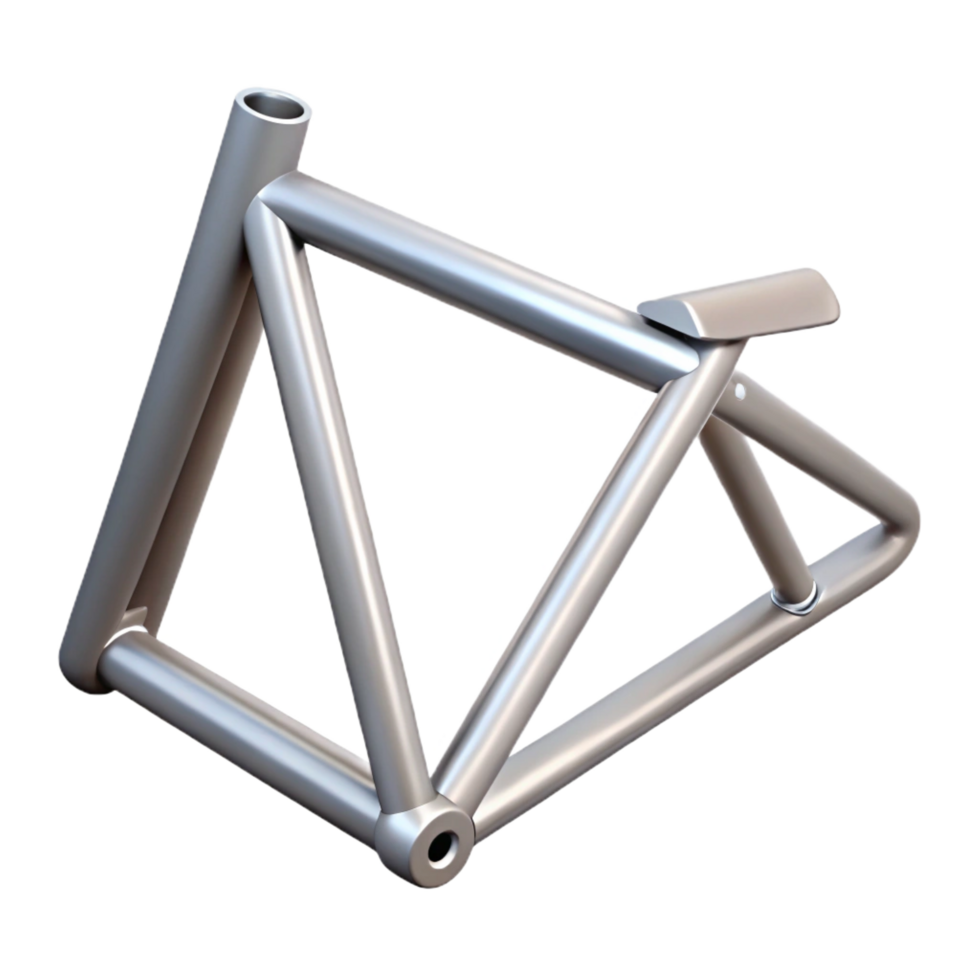beautiful intense contemporary Minimal technical drawing of a bicycle frame with crisp edges and with Scalable Design. masterfully captured png