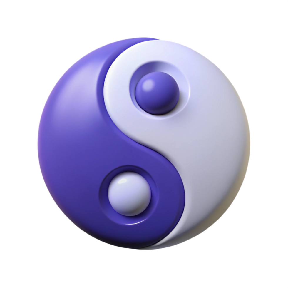 radiant iconic Symmetrical Yin Yang symbol. Clean lines, flat color, single-weight stroke with Scalable Design. png