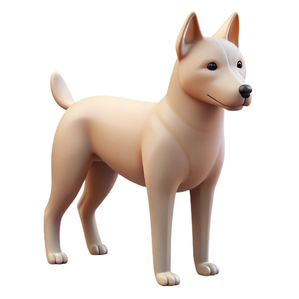 signature tropical Clean line art of a dog. Flat color, minimal, with Scalable Design. refined png