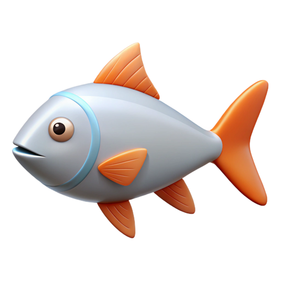 unforgettable artistic Clean line art of a fish. Flat color, minimal, with Scalable Design. flawless png