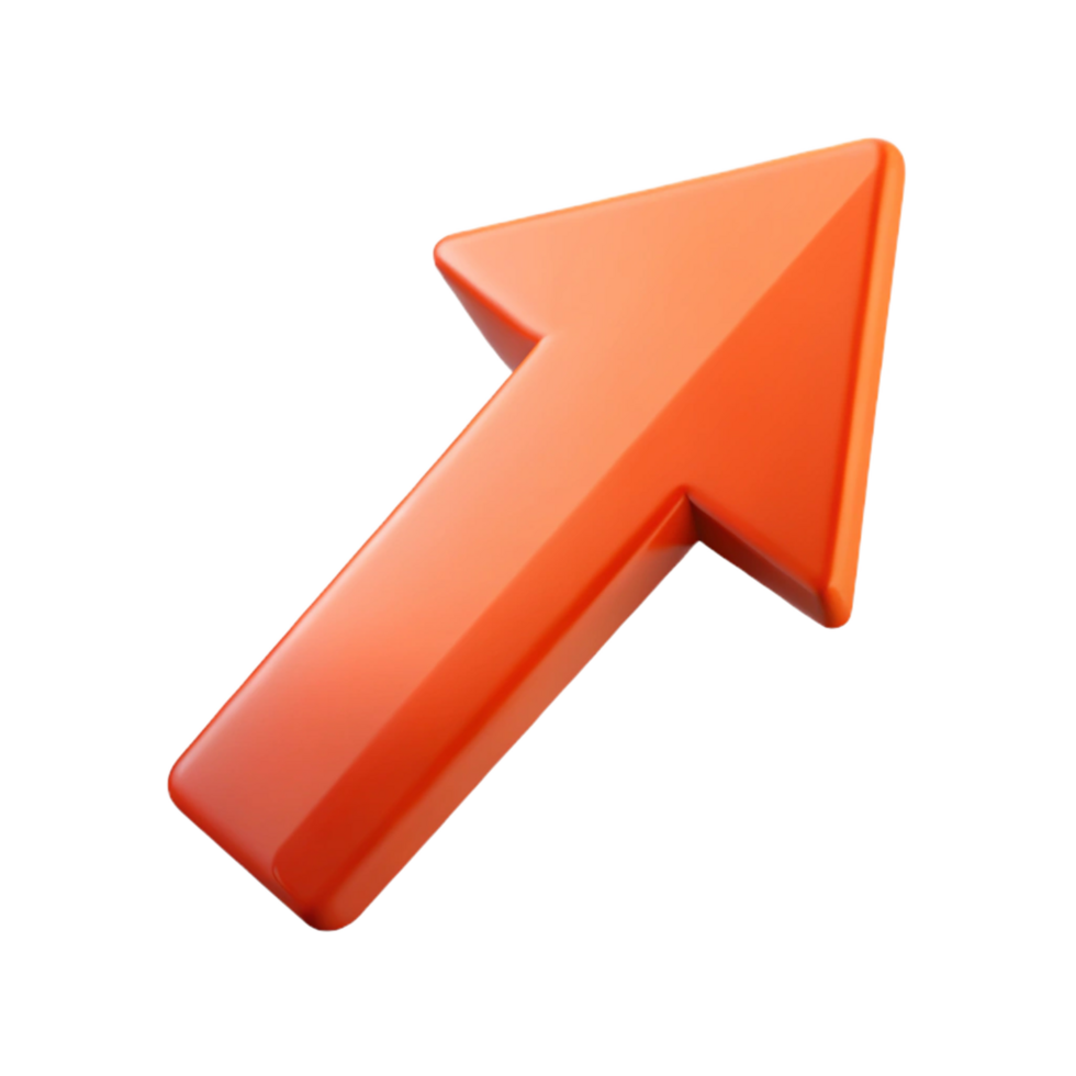 exquisite intense elegant Upward-pointing arrow with a sharp tip. Minimal, crisp edges, with Scalable Design. flawless png
