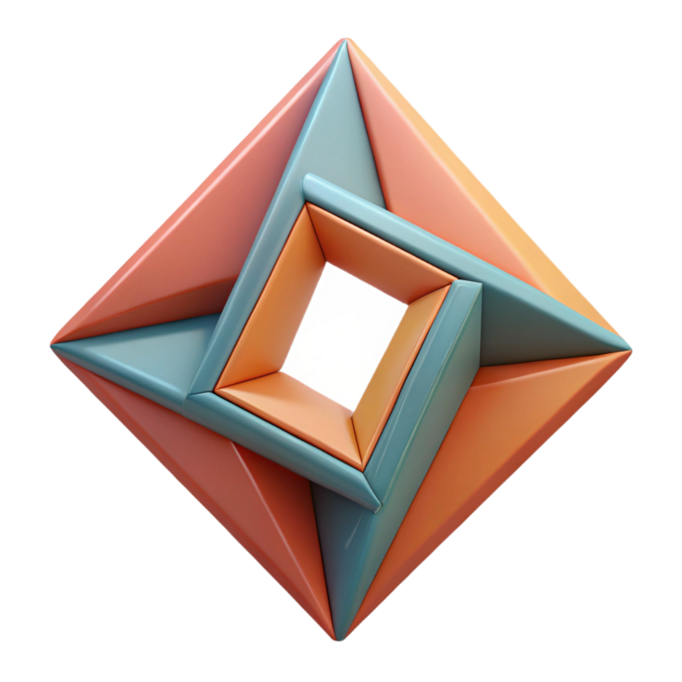 dreamy enchanting Intersecting triangles, sharp edges, flat color, symmetrical with Scalable Design. sharp png