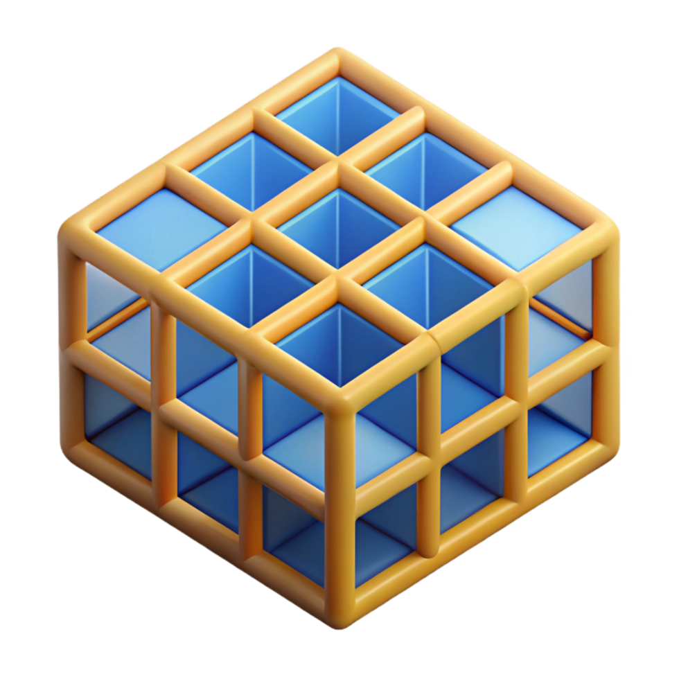 impressive whimsical classic Geometric shapes in grid, crisp edges, single-weight stroke, flat color with Scalable Design. high quality png