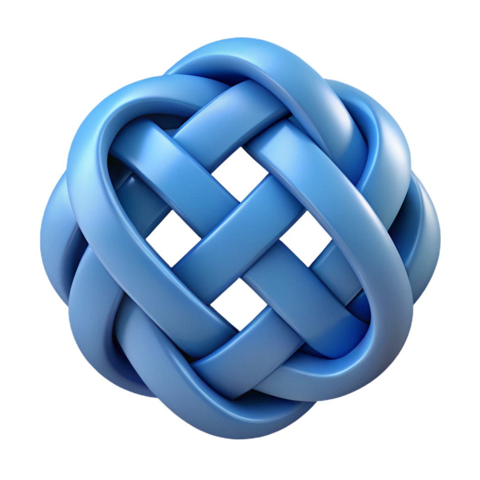 impressive peaceful creative Interlaced ribbon pattern, flat color, crisp edges, with Scalable Design. crisp png