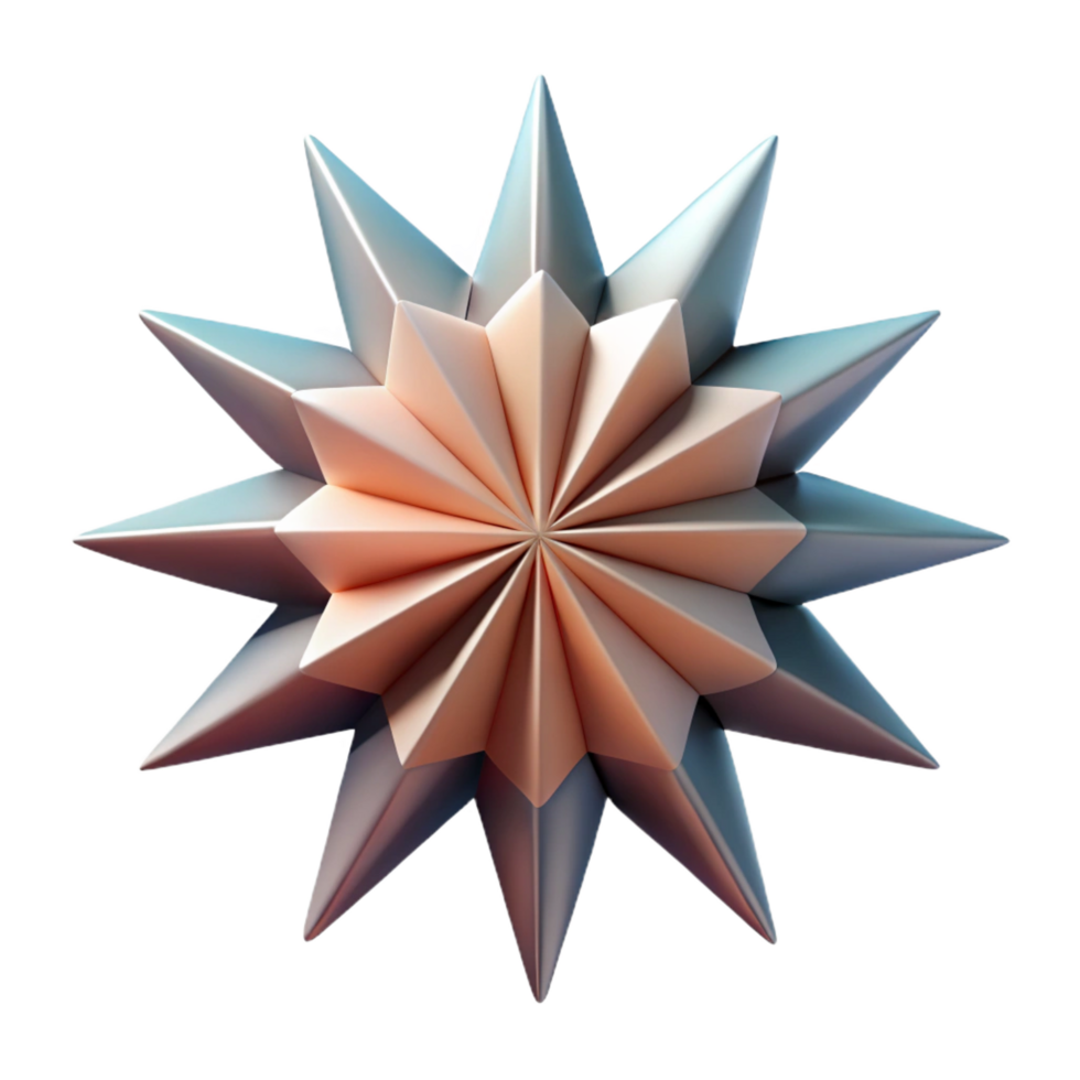 memorable contemporary Geometric starburst design, sharp edges, flat color, symmetrical with Scalable Design. luxury png