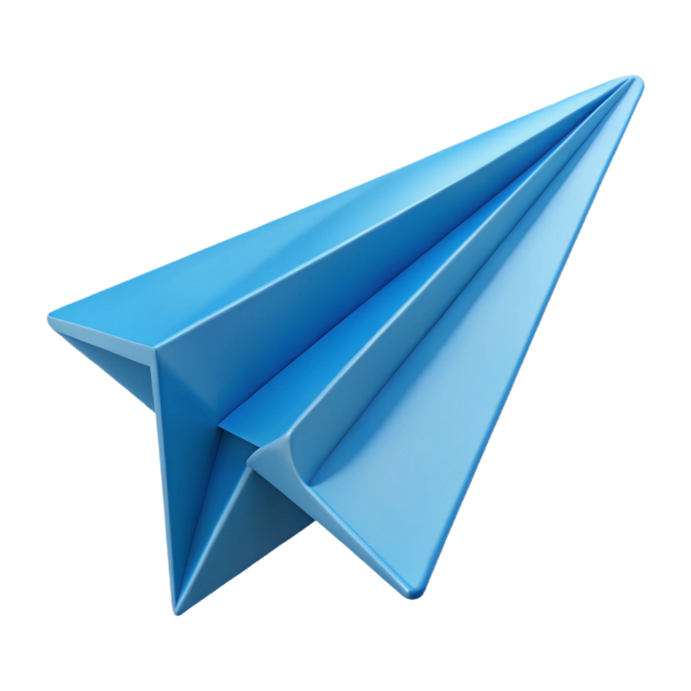 harmonious picturesque Paper airplane with folded wings. Minimal, crisp edges, with Scalable Design. genuine png