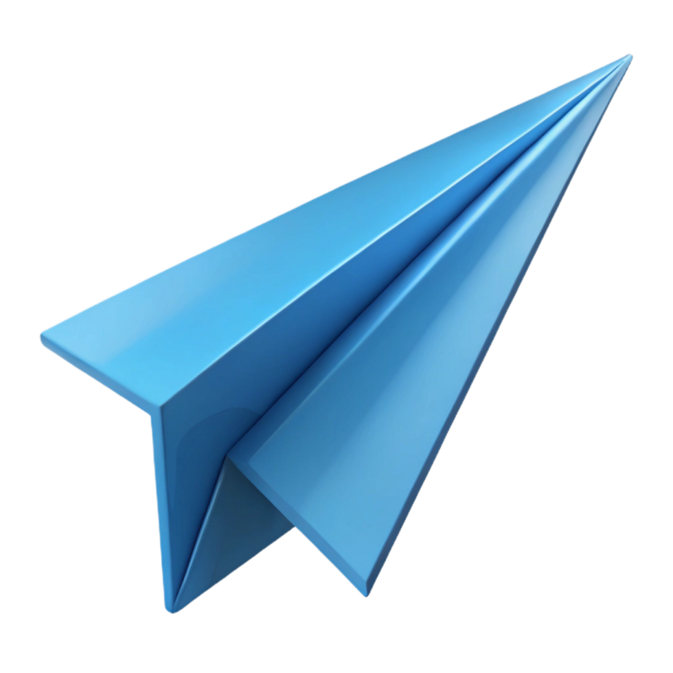 exquisite tranquil modern Paper airplane with folded wings. Minimal, crisp edges, with Scalable Design. professional png