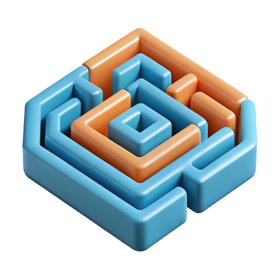 exquisite melancholic artistic Scalable maze pattern, single-weight stroke, flat color, minimal with Scalable Design. studio quality png
