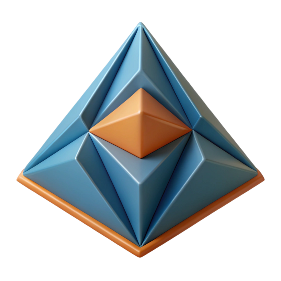 dynamic splendid Geometric triangle tessellation, flat color, sharp edges, symmetrical with Scalable Design. crisp png