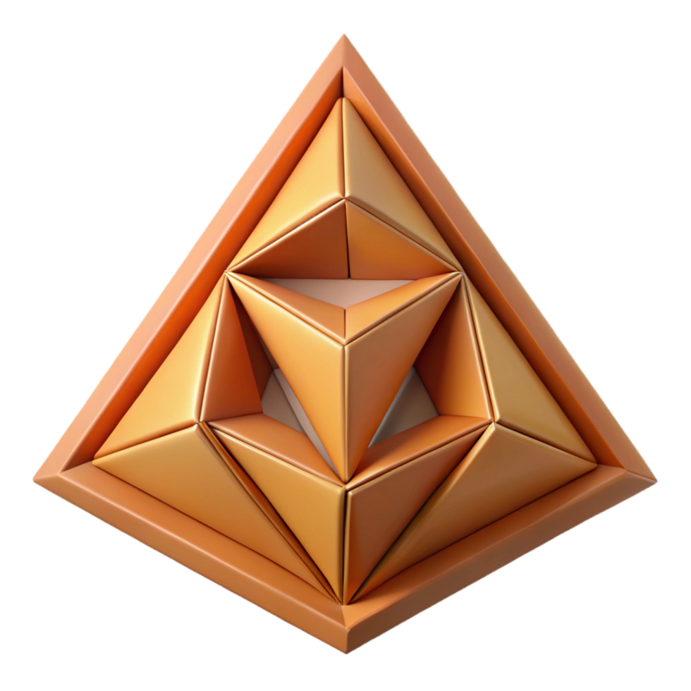 melancholic immaculate Geometric triangle tessellation, flat color, sharp edges, symmetrical with Scalable Design. handcrafted png