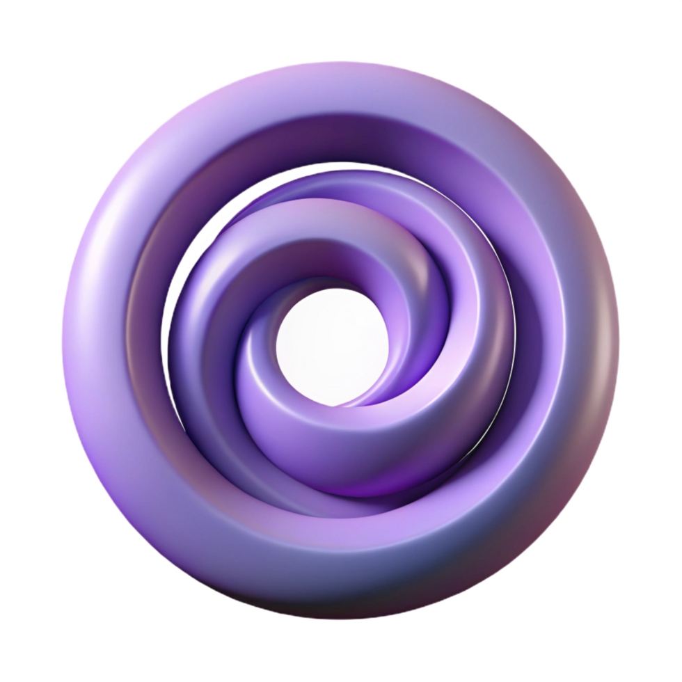 bold beautiful Geometric spiral symbol. Single-weight stroke, symmetrical, flat color with Scalable Design. masterfully captured png