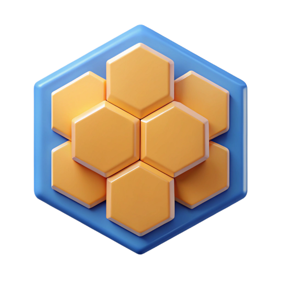 energetic spectacular Geometric hexagon honeycomb, flat color, clean lines, minimal with Scalable Design. ultra HD png