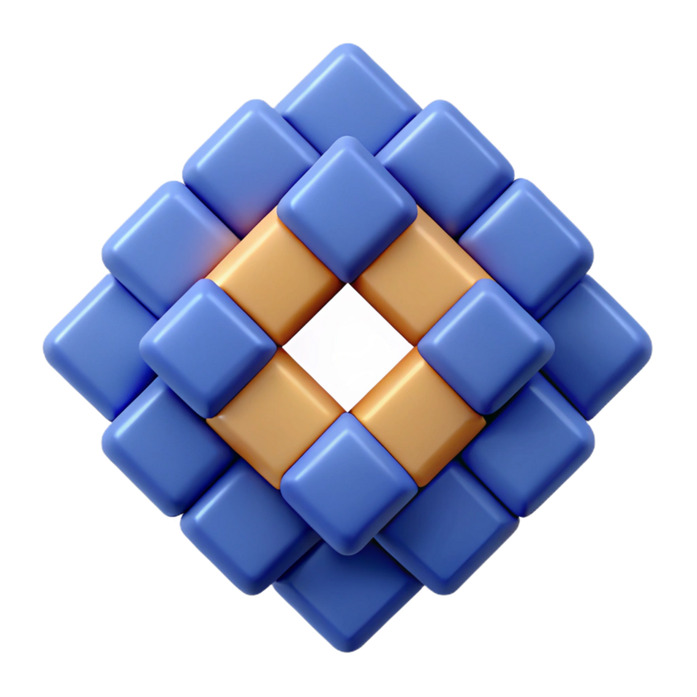 signature tropical Overlapping square pattern, rotated squares, with Scalable Design. ultra HD png