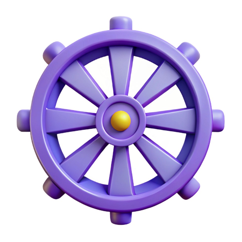 dreamy radiant Symmetrical, flat color Dharma wheel with sharp edges and a clean design. with Scalable Design. handcrafted png