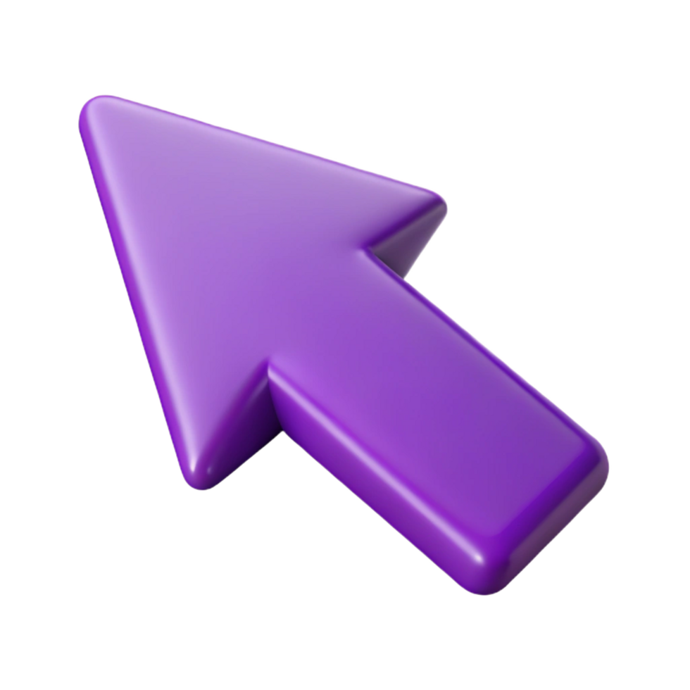 whimsical serene Clean lines, flat purple arrow pointing right. Scalable, minimal with Scalable Design. high quality png