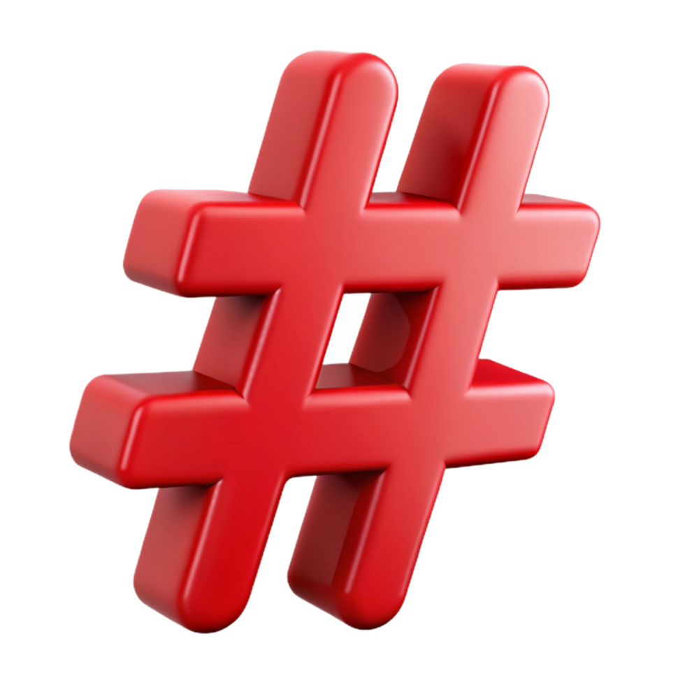 alluring notable Crisp edges, flat red hashtag symbol. Minimal, geometric with Scalable Design. png