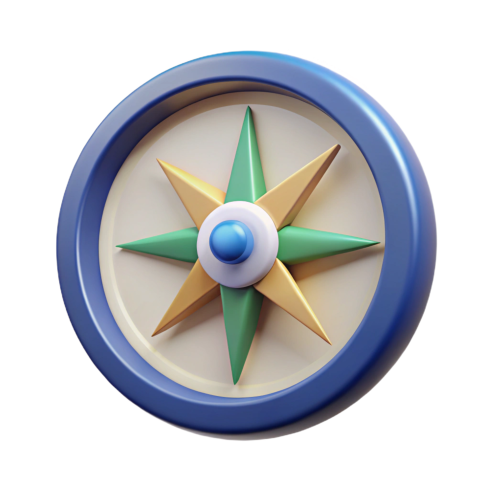 dramatic dynamic renaissance A stylized, geometric representation of a compass with clean lines and flat color. with Scalable Design. luxury png