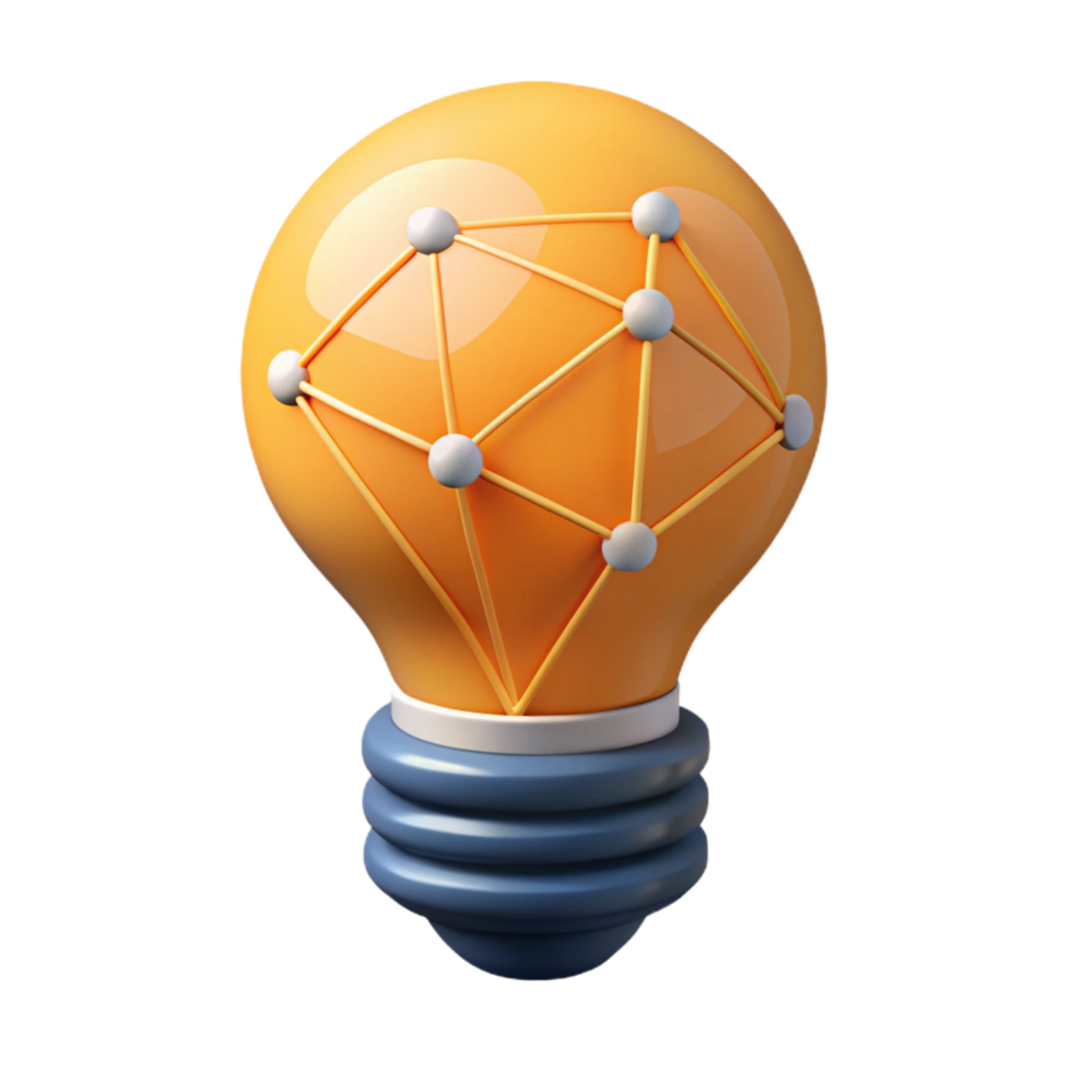 captivating quintessential Lightbulb pictogram. Geometric, clean lines, minimal with Scalable Design. png
