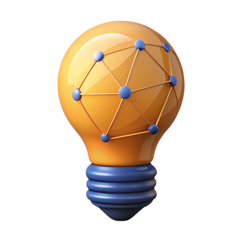 alluring exemplary Lightbulb pictogram. Geometric, clean lines, minimal with Scalable Design. png