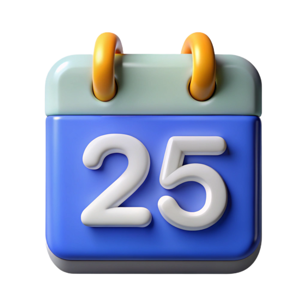 serene tranquil abstract Calendar pictogram. Flat color, clean lines, minimal design with Scalable Design. sharp png