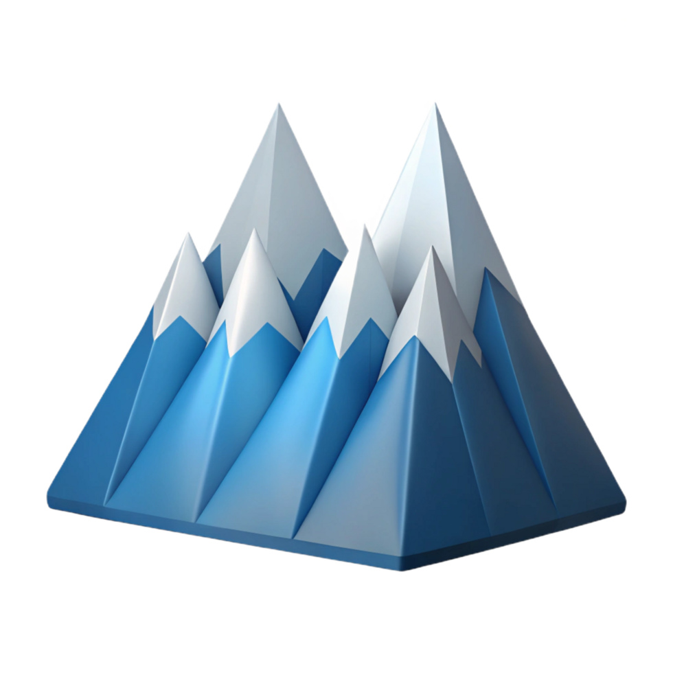 sumptuous artistic Geometric mountain range. Clean lines, flat color. Minimal design with Scalable Design. refined png