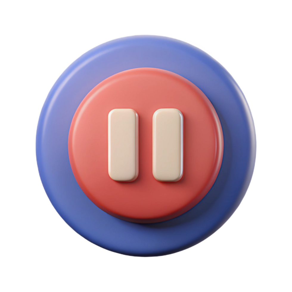 beautiful energetic surreal Pause button pictogram. Flat color, scalable, single-weight stroke with Scalable Design. high resolution png