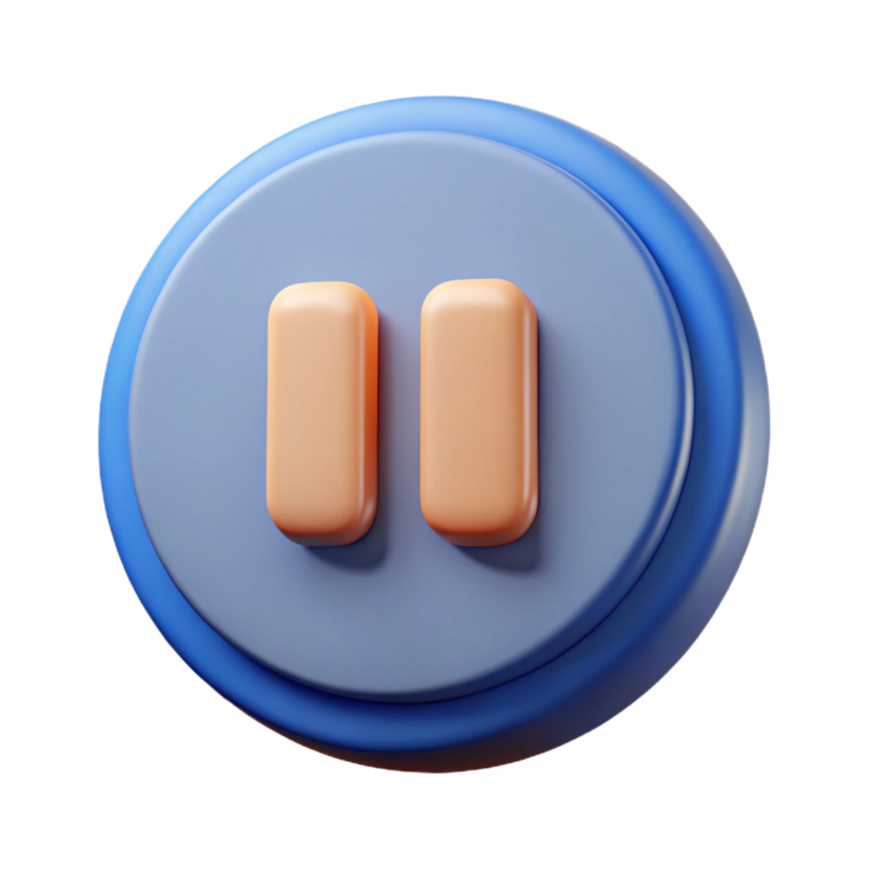 vibrant remarkable Pause button pictogram. Flat color, scalable, single-weight stroke with Scalable Design. png